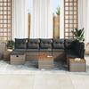 VidaXL Ensemble de Canapé de Jardin 9 Pièces avec Coussins Rattan Poly Gris 3359661