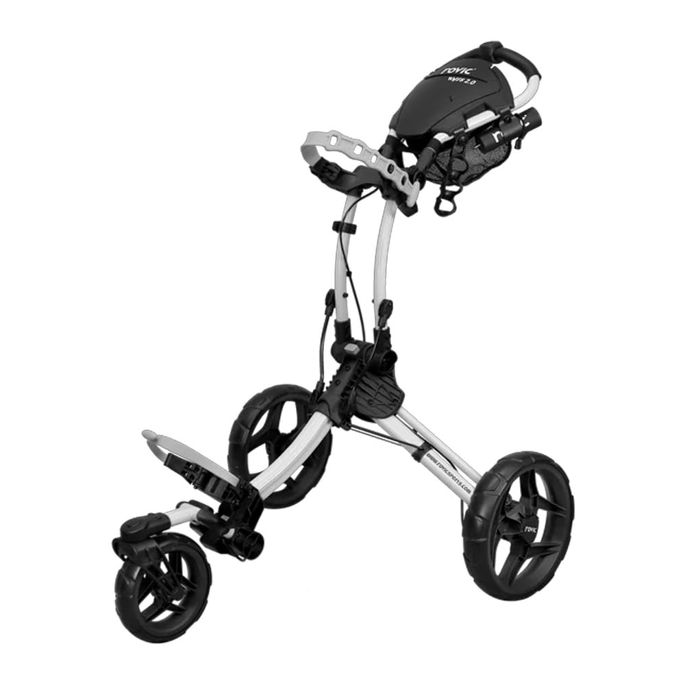 Click Gear ROVIC RV1S Push Cart Golf Cart Push Cart (Swivel) 2.0 (Arctic White)