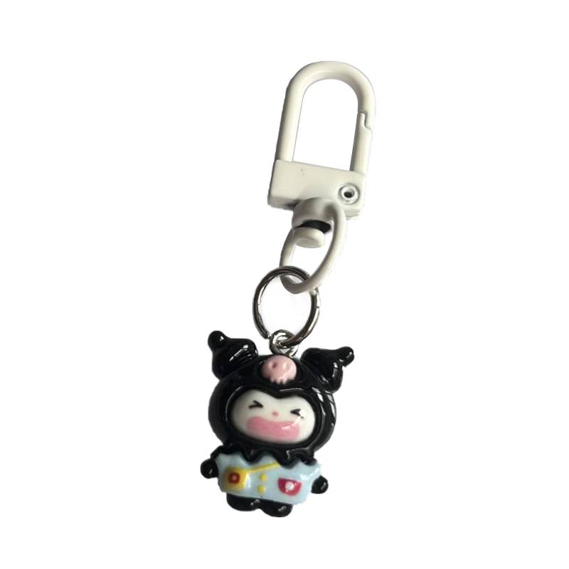 Kawaii Sanrio Kuromi Hello Kitty Cinnamon Dog Keychain Cute Cartoon Car Keychain Pendant School Backpack Decoration Kid Toy Gift