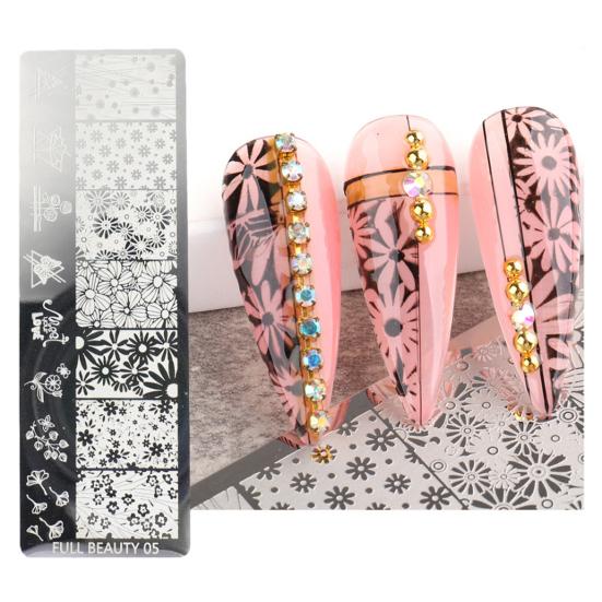 Nail Stamping Plates Exquisite Manicure Nail Art Making Stainless Steel DIY Template Nail Tool for Lady