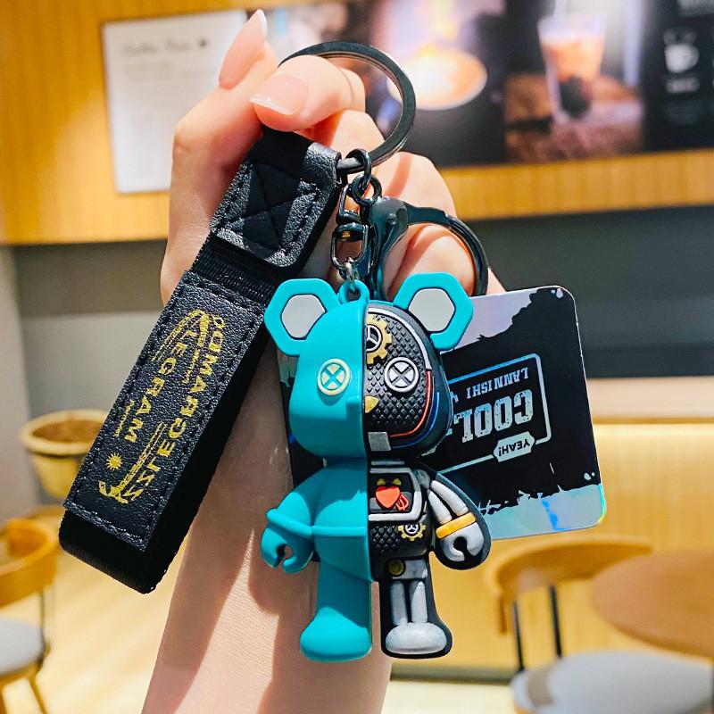 

Силиконовый брелок-мишка, крутой дизайн полуанатомии для автомобиля и сумки для аксессуаров Green HalfAnatomy