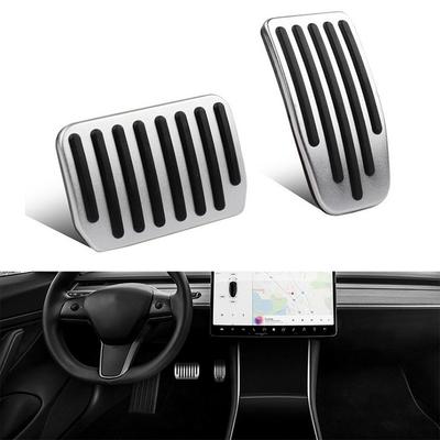 Anti Slip Foot Pedal Pads Aluminum Non-Slip Cover Accessories For Tesla Model 3