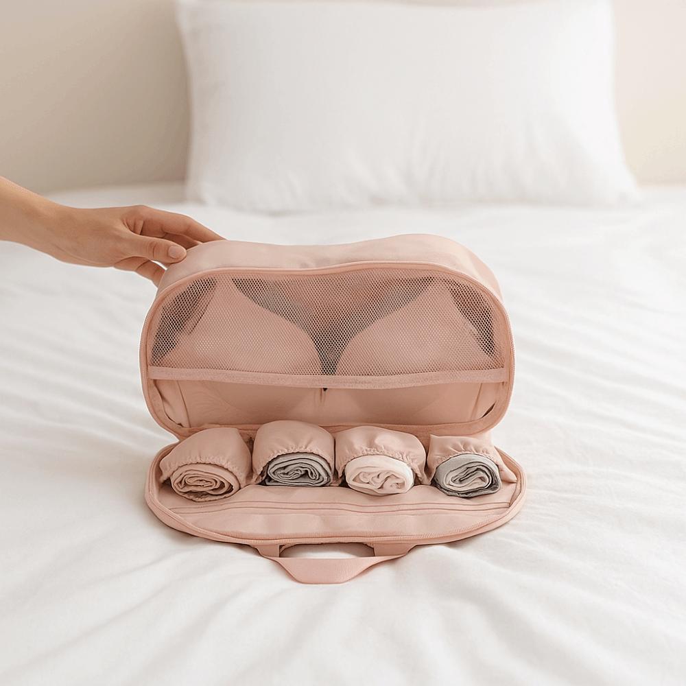 Large Capacity Underwear Storage Bag Dustproof Lightweight Clothing Sorting Bag with Handle Waterproof Underwear Packing Cube