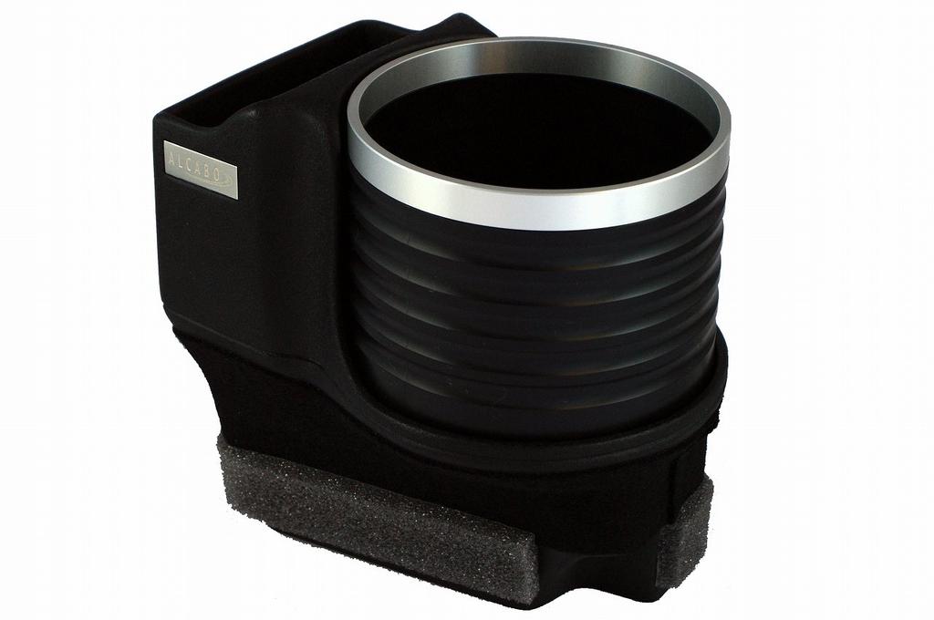 ALCABO Drink Holder, Black with Ring and Cup for Porsche 996/986 Left-Hand Drive, AL-104BS