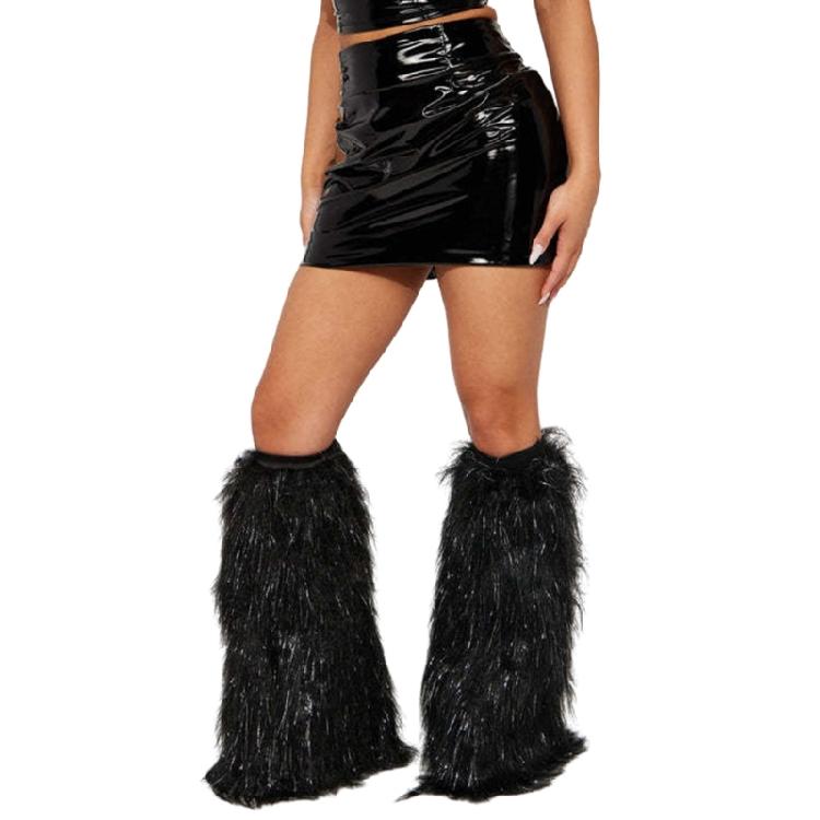 Faux Furs Leg Warmer,Y2K Warm Cozy Fuzzy Leg Warmer Boot Cuffs Cover for Womens
