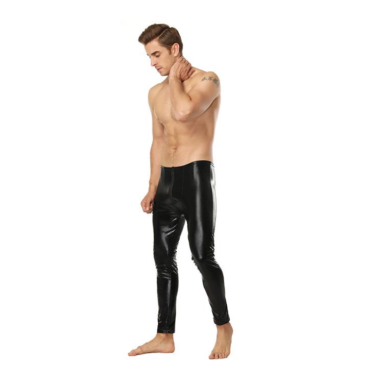 Men's Patent Leather Erotic Stage Performance Pants