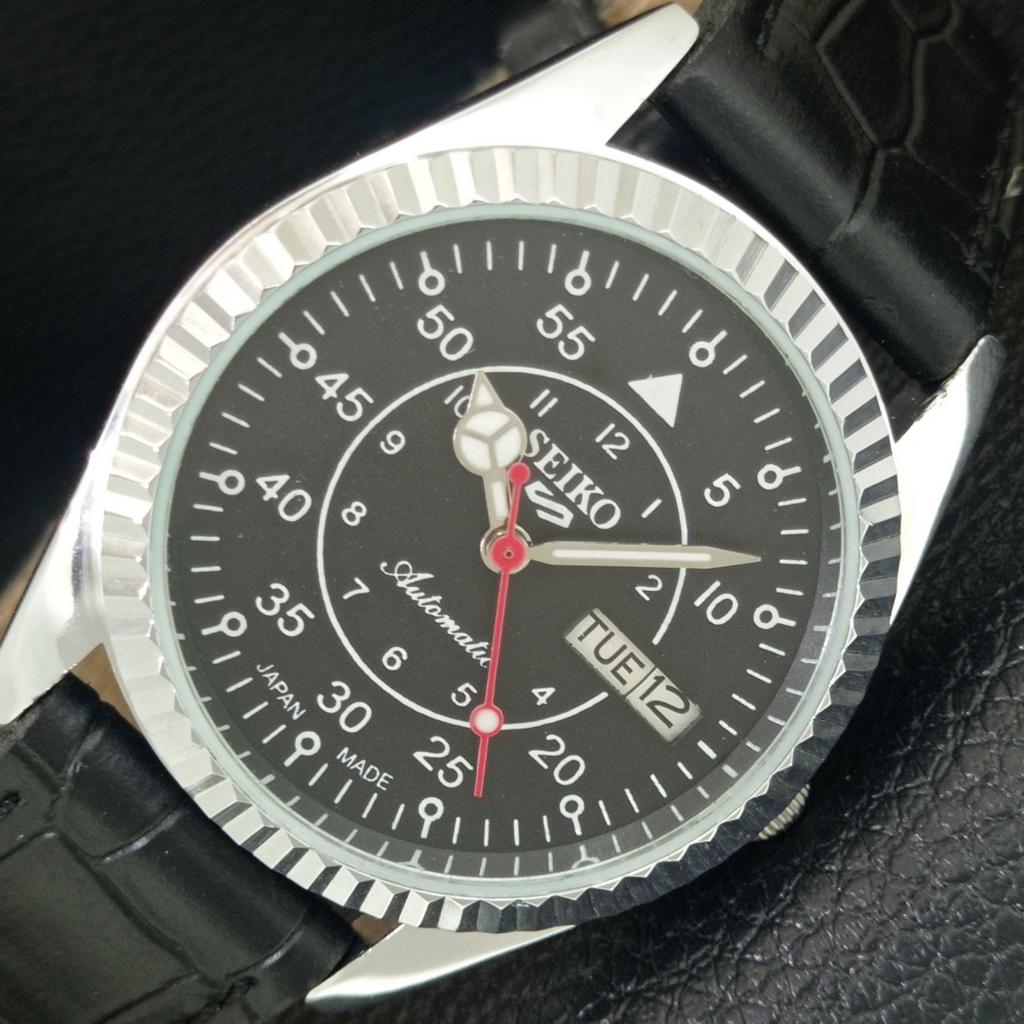 АВТОМАТИЧЕСКИЕ ВИНТАЖНЫЕ ВОССТАНОВЛЕННЫЕ МУЖСКИЕ ЧАСЫ SEIKO 5 6309A ЯПОНИЯ ЧЕРНЫЕ a442970-1