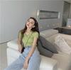 White Polo Collar Short-Sleeve Women's French Chic Top