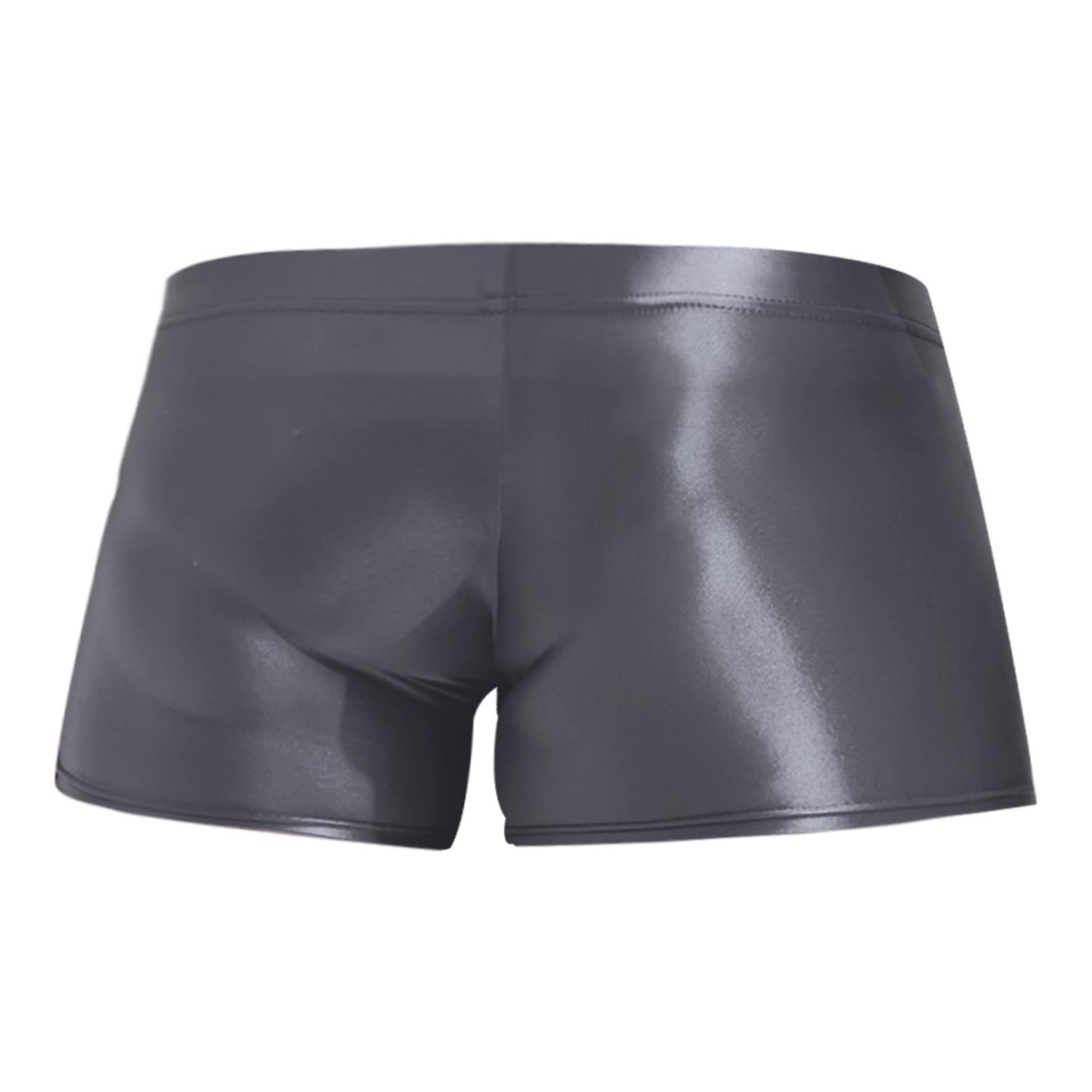 

Чоловічі боксери Коротка нижня білизна Дихаючі безшовні прозорі труси Плавки Труси XXL темно-сірий колір