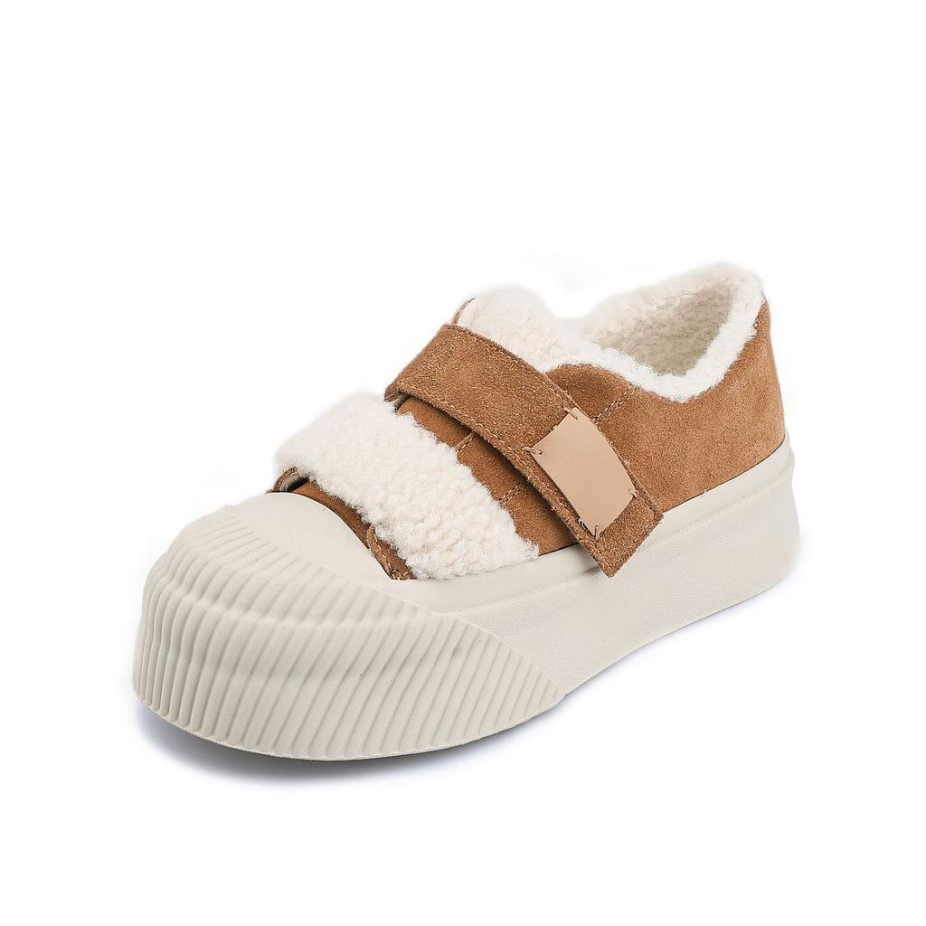 Grape Mother Winter New Thick-soled Muffin Cotton Shoes Women Wear Small Height-increasing Board Shoes School Style Casual Shoes Women
