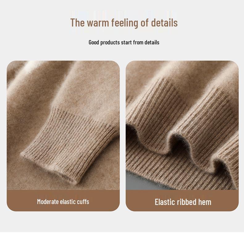Men's Diamond Pattern Wool Sweater - Color Block Round Neck Pullover for Autumn & Winter.