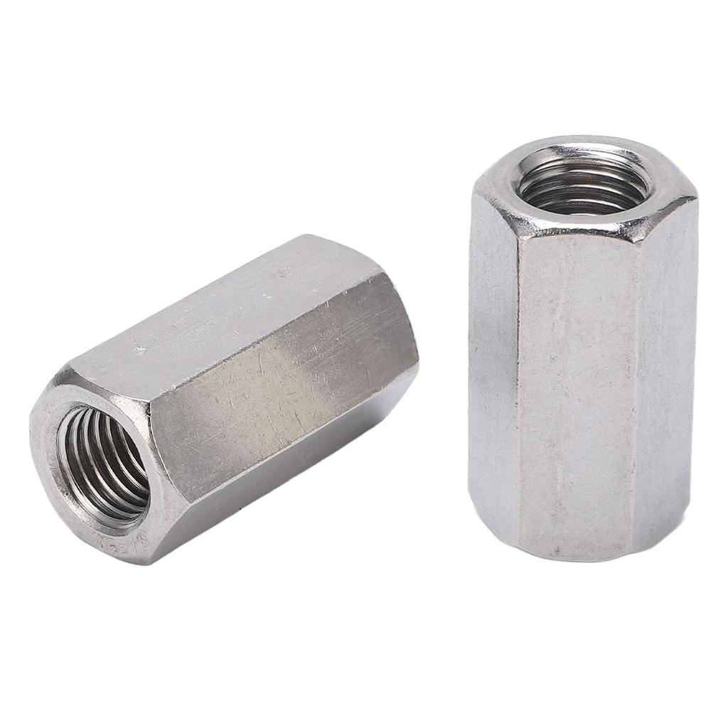 2 Stück Sechskant-Verbindungsmuttern Edelstahl Rostfrei Korrosionsbeständig M16 Sechskant-Verbindungsmutter für