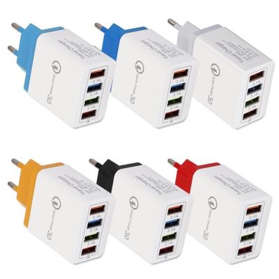 Portable Travel 4 USB Ports Fast Charging QC 3.0 Wall Charger Power Adapter