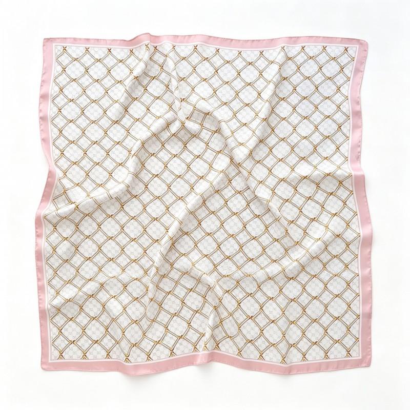 70x70cm Nylon Square Scarf Women Vintage Print Lightweight Accessory Office Casual Hair Styling