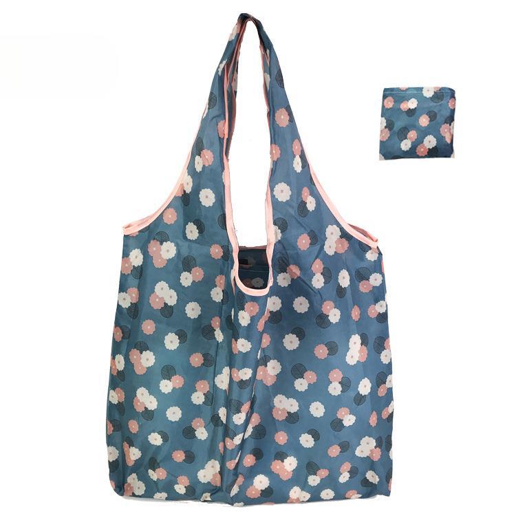 Household Goods Foldable Handy Shopping Bag Reusable Tote Pouch Recycle Frinted Storage CLE