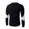Men Sweatshirt Contrast Colors Patchwork Plush Thicken All Match Warm Autumn Sweatshirt for Work