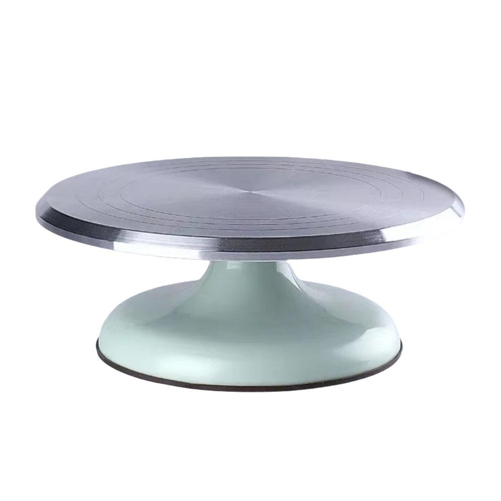 

Нескользящая подставка для торта на день рождения, вращающаяся подставка для десерта из алюминиево-цинкового сплава, украшение торта 10 inch зелёный