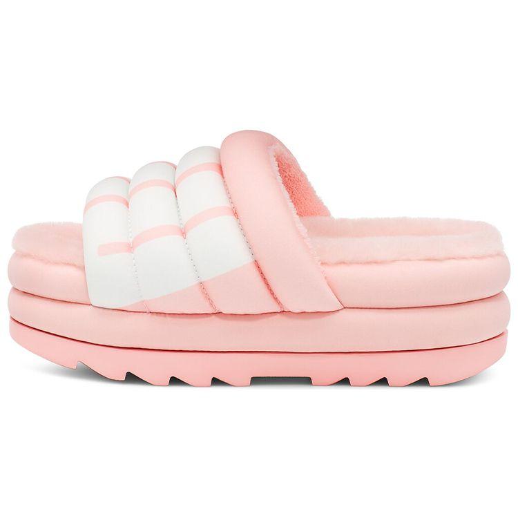 UGG Maxi Slide Logo Pink Scallop (Womens) Women Sneakers 1127067-PSLP