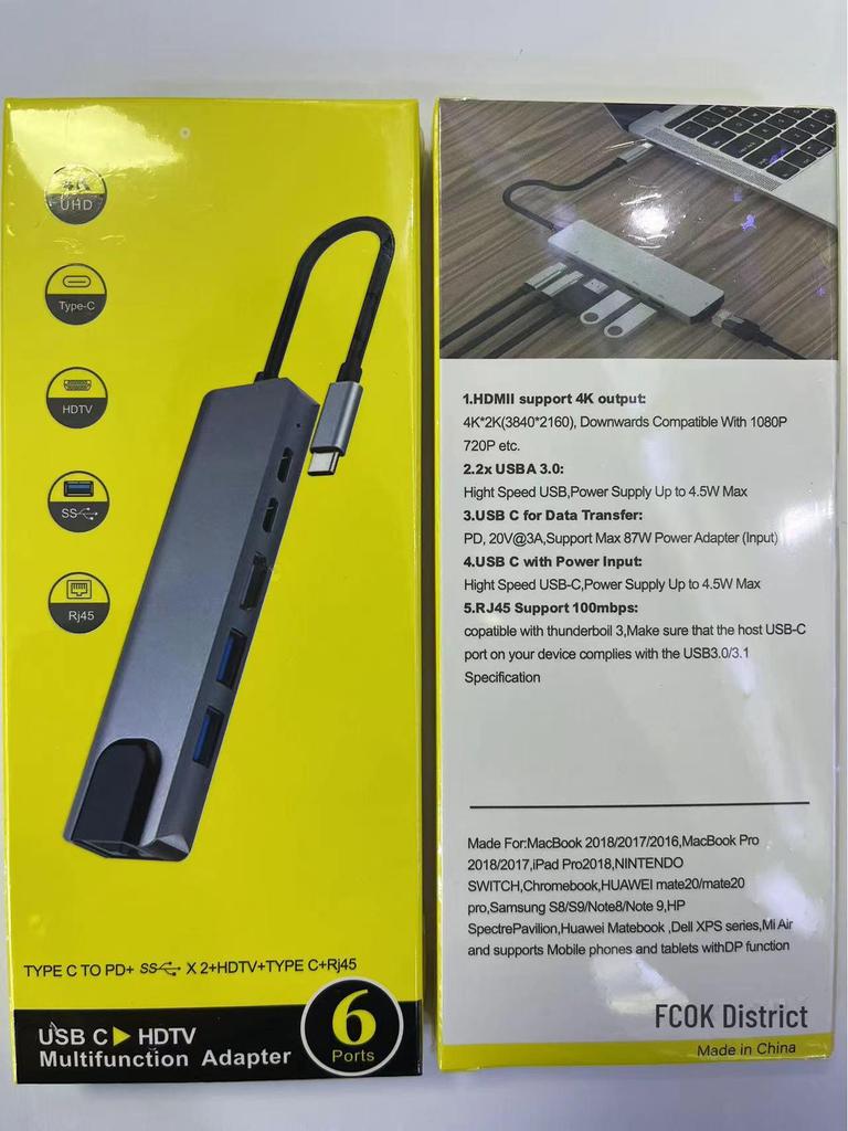 Universal Multi-Port USB-C Hub for Laptops & Tablets