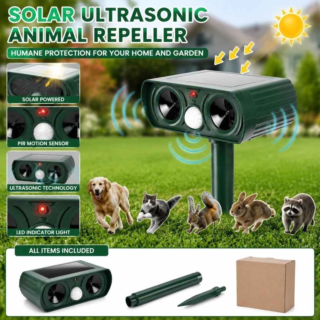 Solar Animal , Infrared Motion Activated for Cats and Dogs, Outdoor Use