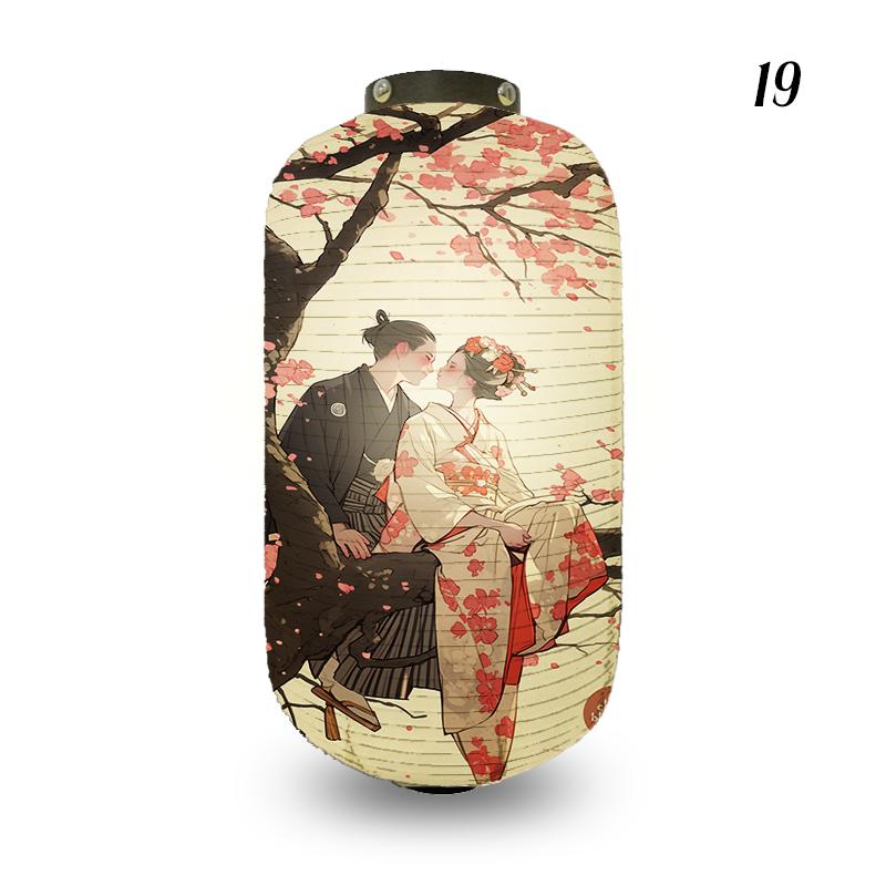 Traditional Style Cloth Lantern Japan Ukiyo-e Geisha Painting Lanterns Izakaya Sushi Shop Restaurant Party New Year Decoration