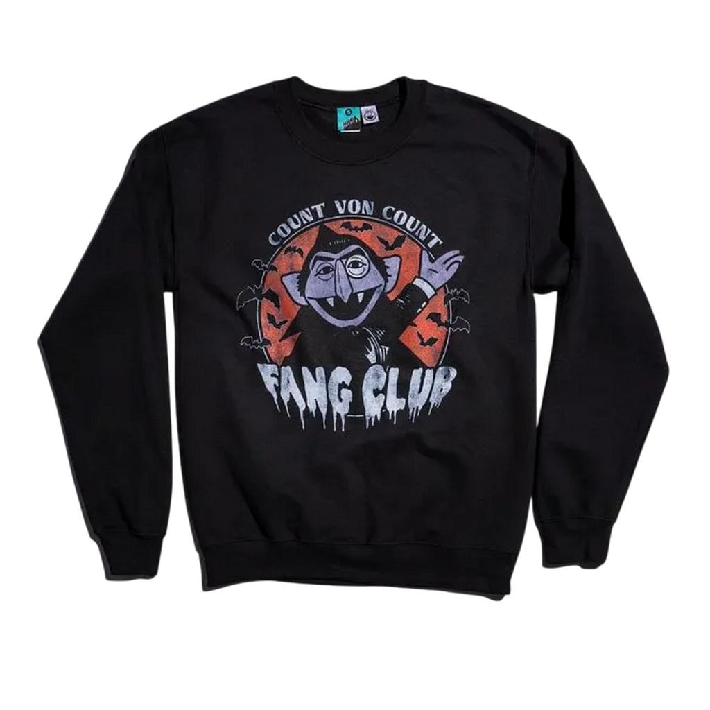 Sesame Street Unisex Adult Fang Club Count von Count Sweatshirt