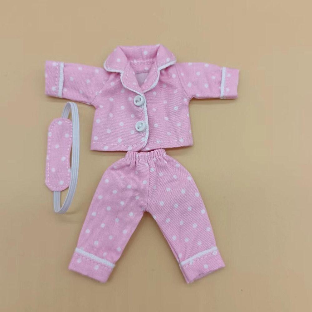 Dress Up Doll Pajamas Eye Mask Obitsu 11 Clothes Playing House Ob11 Sleep Clothes  Girl Gift