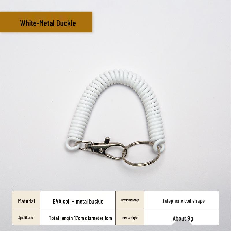 Spring Buckle Keychain Cord – Anti-Lost Outdoor Strap with Bag Holder