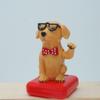 Solar Power Solar-powered Dog Car Ornament Cartoon Dog Car Dashboard Decoration  For Automotive