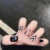 24Pcs Short Square Fake Nails Cloud Star Pattern Full Cover Press On Nail Tips Manicure Art