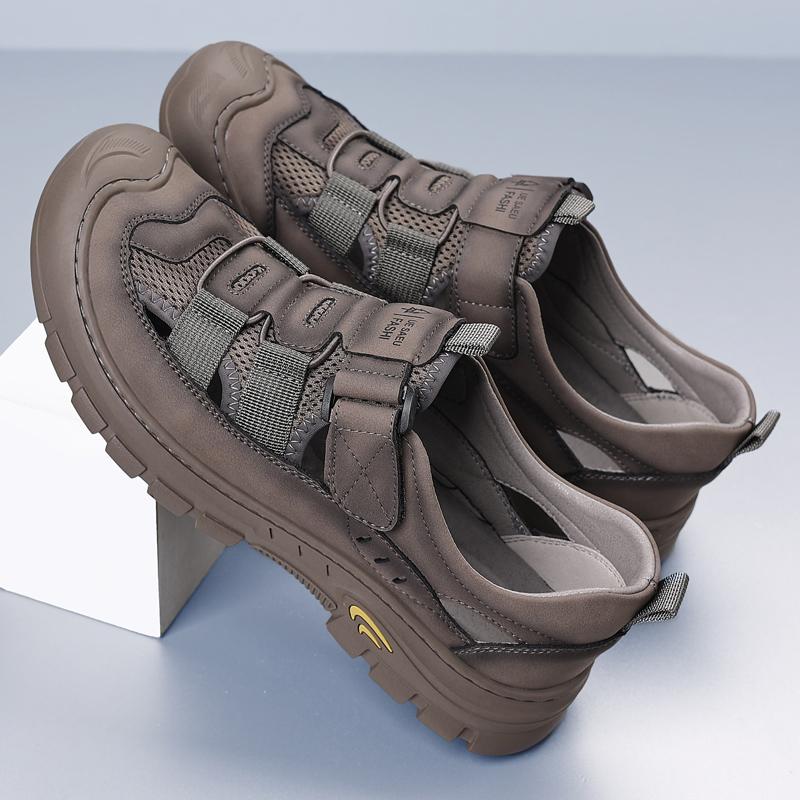 Fashion New Design Men Wading Aqua Shoes Athletic Outdoor Sandals Anti-Slip Rubber Sole Hiking Sandals Quick-Dry Beach Shoe Summer Flats