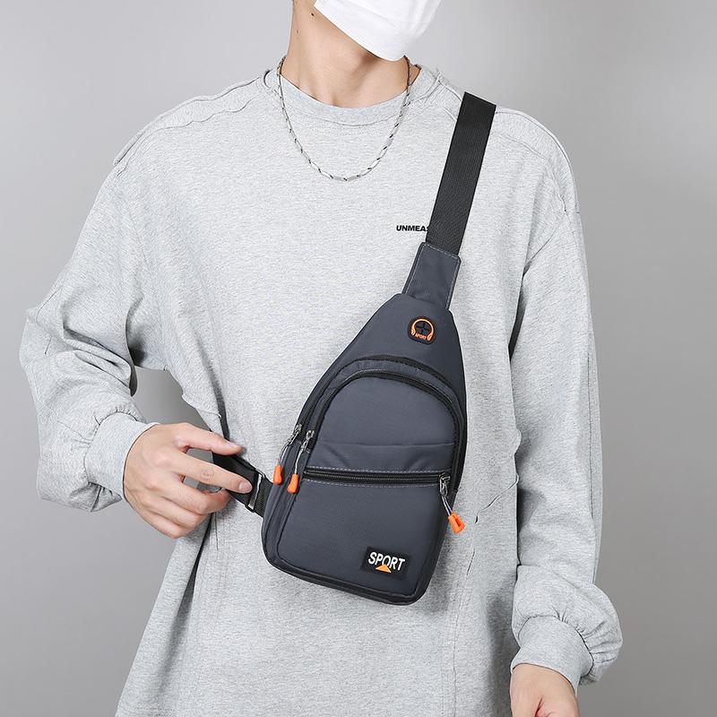 Men's Crossbody Bag Outgoing Lightweight Sports Travel Chest Bag Large Capacity Shoulder Bag