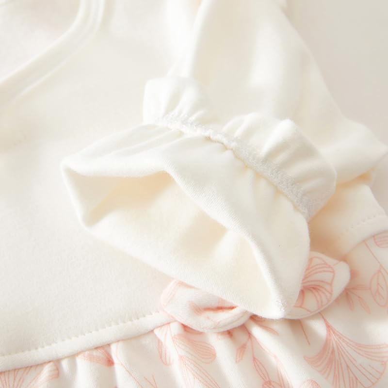 Babykoi Baby Clothes Long Sleeve Romper Boys Girls Unisex Spring Autumn Newborn Coveralls Front Opening Underwear Tie Strings Preparing for Birth Gift