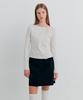 ITOV SEOUL Frill Button T-Shirt Light Beige