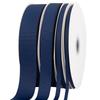 [Tekdeere]Width 9mm Solid Navy Grosgrain Ribbon, Perfect for Gift Wrapping, Sewing, Hair Accessories, Wedding Decorations - 91m/roll