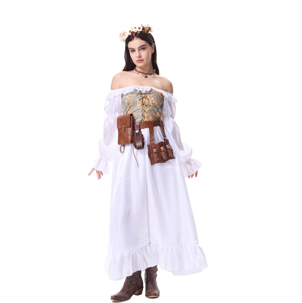 Women's Vintage Dresses Casual Sleeve A-line Role Play Dresses