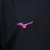 Mizuno NaviDry Long Sleeve Training UPF15 Sun Size Medium Women's T-Shirt, Sweat-Wicking, Quick-Drying, Protection, 32MAC395, Black/Magenta,