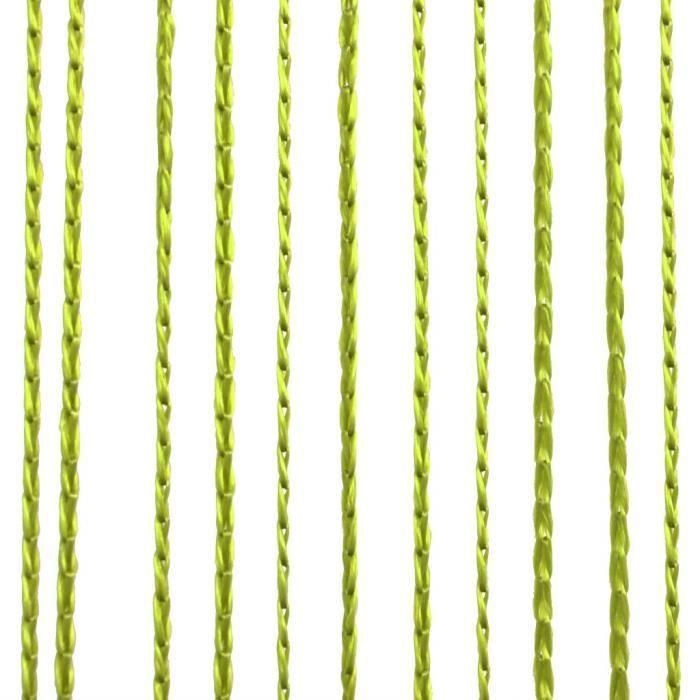 VidaXL Rideau en fils 2 pcs 100 x 250 cm Vert