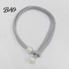 Wall Damage Free Curtain Holders 1 Pair Tiebacks for Drapes, Adjustable Rope Tie Backs, Faux No Drill Buckles Pearls Cord Buckle Holder Home