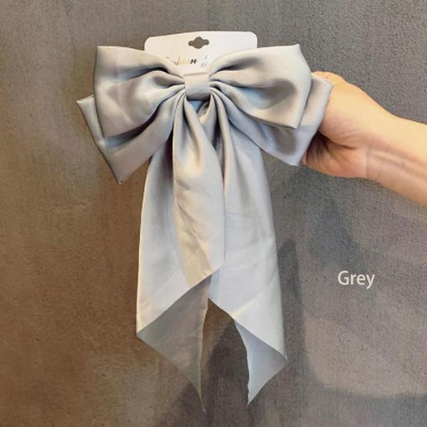 

Лента бант заколка для волос большая винтажный стиль заколка пружинная заколка аксессуар для волос головной убор аксессуар серый