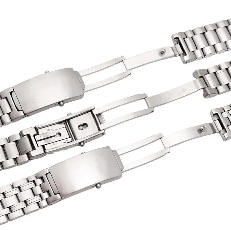 High Quality 316L Silver Stainless Steel Watch Bands Strap For Omega Seamaster Speedmaster Planet Ocean Belt 18mm 20mm 22mm