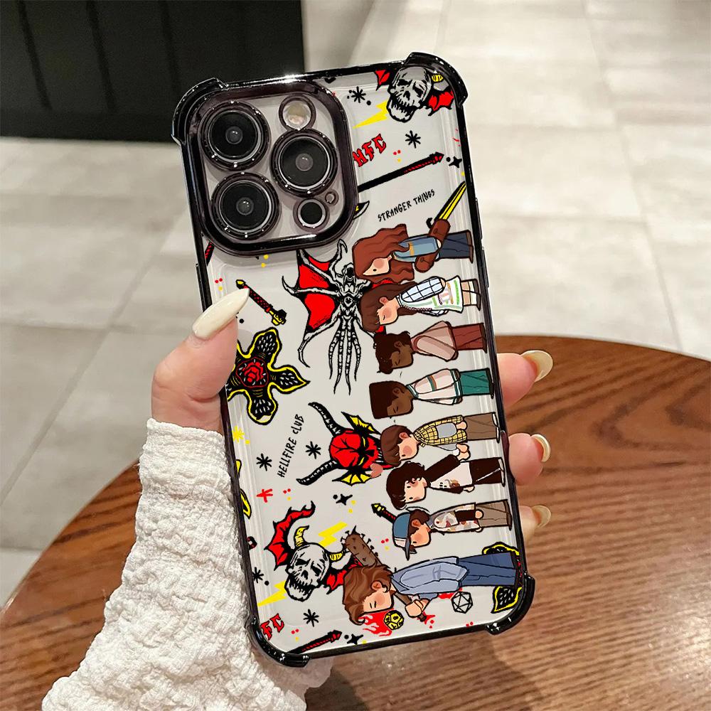 Luxury S-Stranger Things Plating Phone Case For Samsung A37 A57 A07 A36 A16 A06 A35 A55 A15 A54 A34 A24 A14 A05 A04 4G 5G