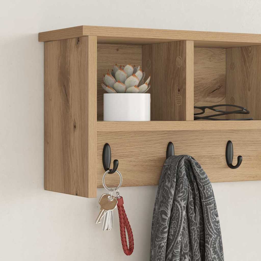 Wall Mounted Nightstand Artisan Oak 75 x 16 x 26 cm