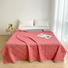 Cooling Ice Silk Summer Quilt - Lightweight, Washable, Solid Color for Single/Double Beds