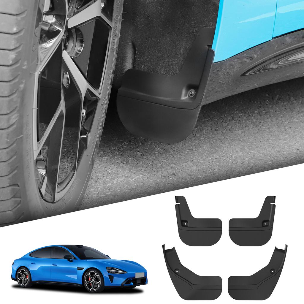 for Xiaomi SU7 2024-2026 Hidden Mud Guards Car Accessories Tire Mud Fenders Kit Black 4Pcs