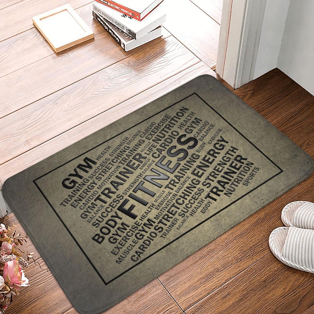 Eat Sleep Train Repeat Fitness Motivational Doormat Non-Slip Entrance Kitchen Bath Floor Door Mats Garden Carpet Rug
