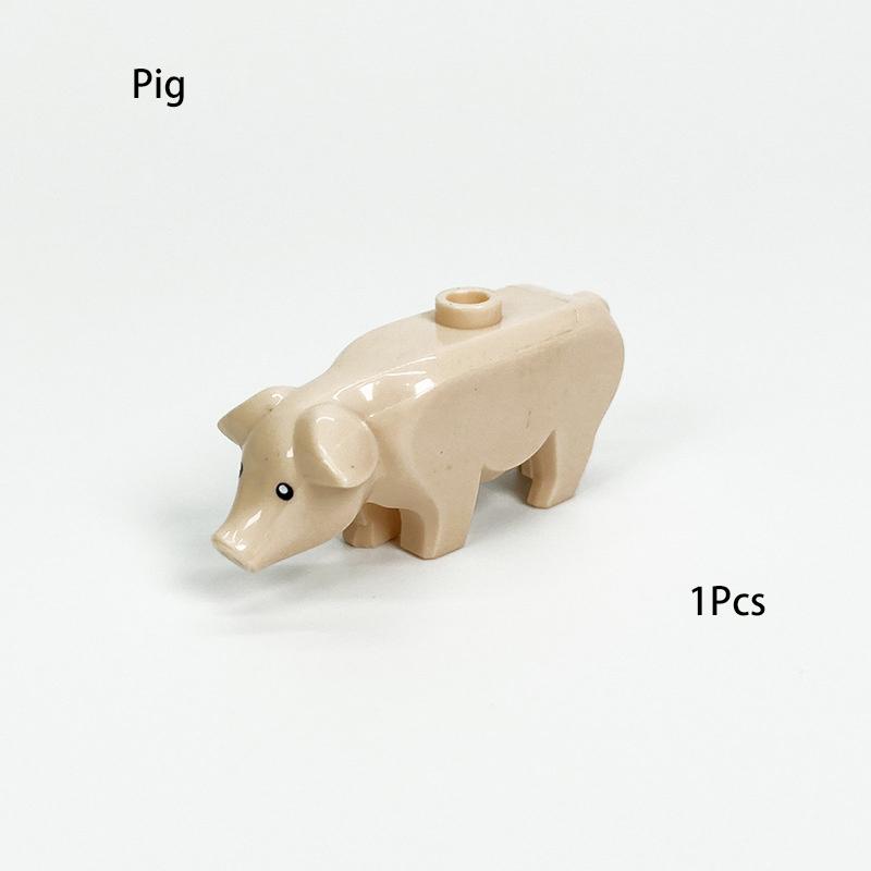 

MOC Farm Building Block Set Animal Parts Pasture Block Bricks Toys Playsets Compatible With Kits Chicken Coop Pig House Stable Bullpen