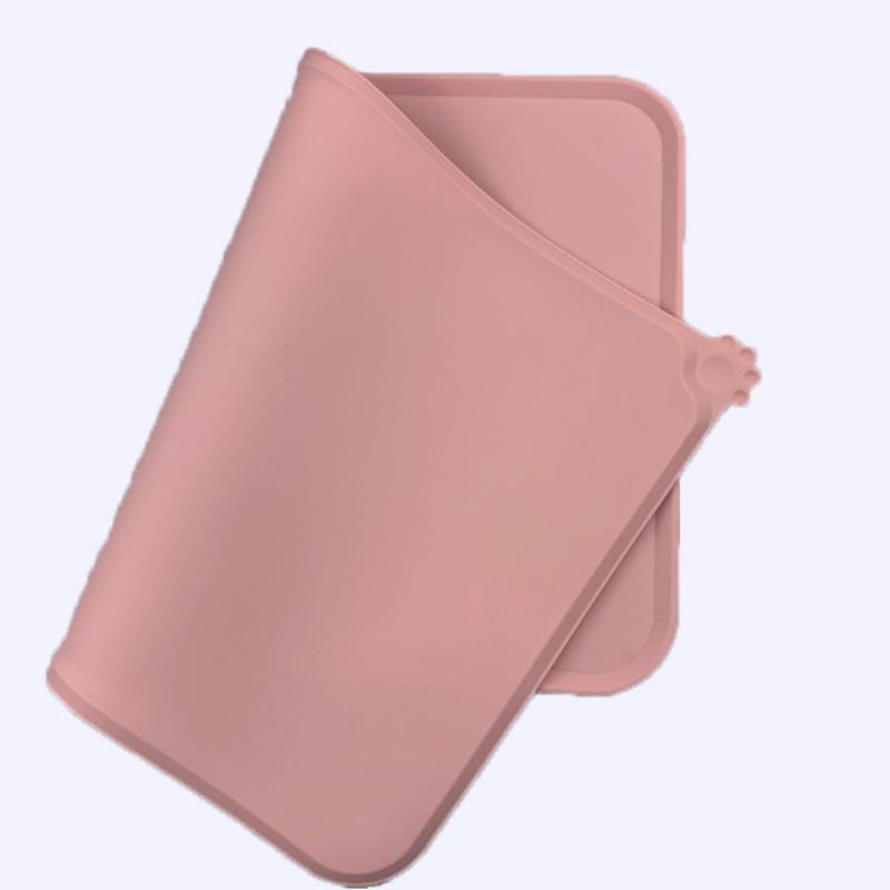 Silicone Pet Meal Mat Pet Waterproof and Anti Slip Cat Food Mat No Cleaning Required Puppy Feeding Bowl Mat Pet Accessories