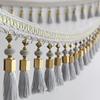 1M Tassel Beaded Fringe Trim Sewing Lace Crafts Trimmings Edging Curtain Accessories Pendant Cushion Table Upholstery Sofa Decor