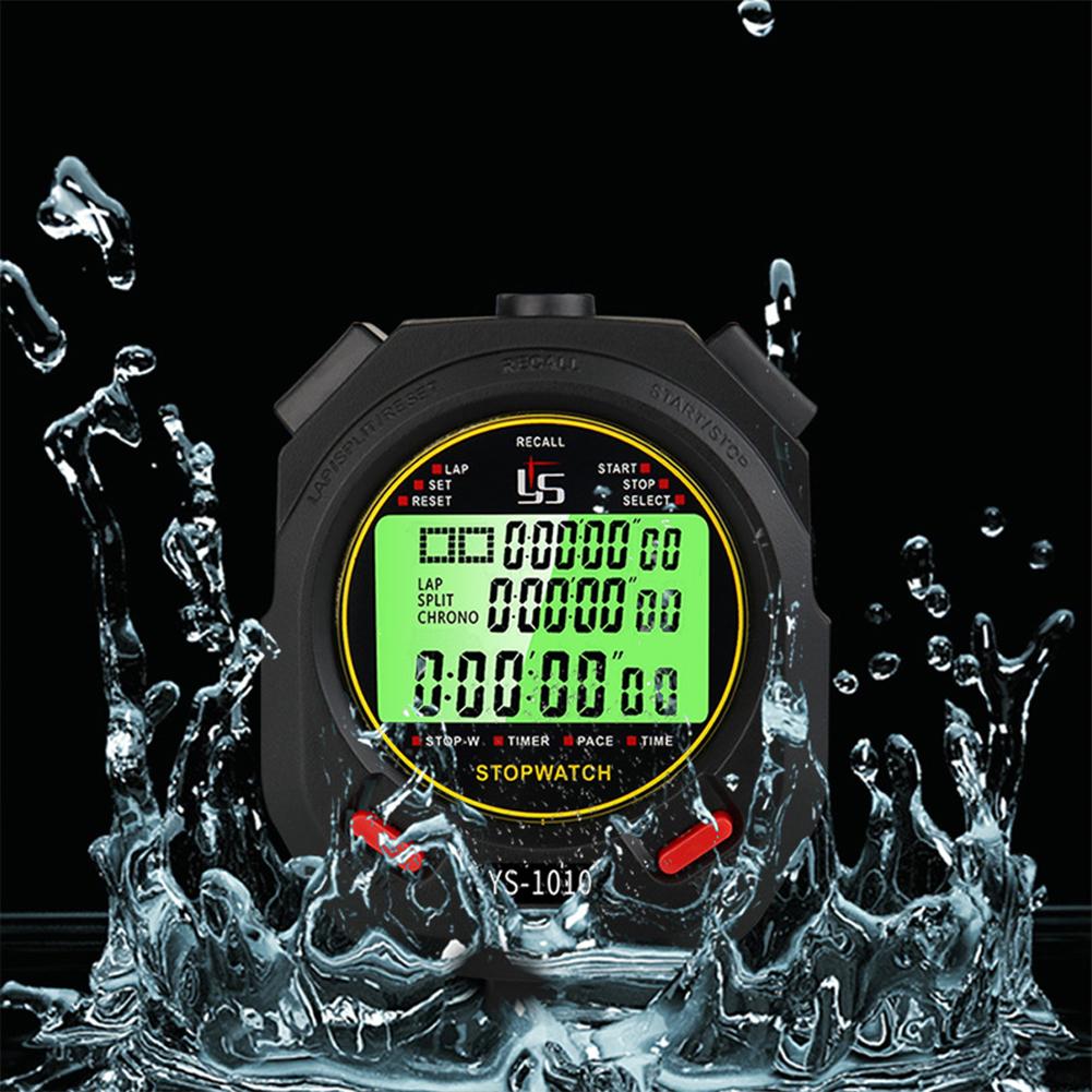 Professional Handheld Digital Stopwatch Chronograph Sports Training Timer Precision Timer Tool Luminous Electronic Stopwatch
